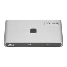 4K HD Switcher 1 in 2 Out Up to 18Gbps 4K 60Hz 3D CEC HDCP2.2 Supported HD Multimedia Switcher for TV Projector Player YC Q201