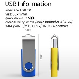 Frafuo 10 Pack 16GB Flash Drives Multicolor-Speed USB 2.0 Thumb Drives for Document Transfer-Small Capacity Memory Sticks for Office/School/Project Keep-Assorted Color for Easy USB Identification