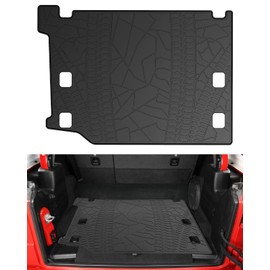 JOYTUTUS Cargo Mat fits Wrangler JL 4XE, All-Weather Protection Trunk Mat Cargo Liners Heavy Duty Waterproof Odorless Durable fits 2021 2022 2023 2024 2025 2026 Wrangler JL 4XE (Not Fits 4X4) - Black