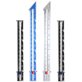 Sewing Gauge Ruler with Sliding Marker Set, SKZIRI 4PCS Metal Measuring Hemming Sliding Sewing Seam Gauge Ruler Tool