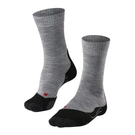 FALKE Men's TK2 Explore M So Wool Thick Anti-Blister 1 Pair Hiking Socks, Grey Light 3403-O, 11-12.5
