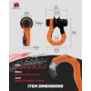 AMBULL D Ring Separate Shackle with Snatch Block, 3/4" Shackles
