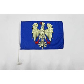 AZ FLAG Friuli-Venezia Giulia Car Flag 18'' x 12'' - Italy - Italian Region Car Flags 30 x 45cm - Banner 18x12 INCHES Plastic Stick