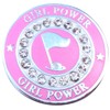 Girl Power W/Crystals Golf Ball Marker and Magnetic Hat Clip
