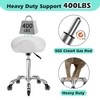 Ergonomic Saddle Stool with wheels - Upgraded Thicker Leather Seat