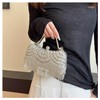 TEXIJUSO Handbag Shoulder Bag, Silver Clutch Bag for Women, Fashion