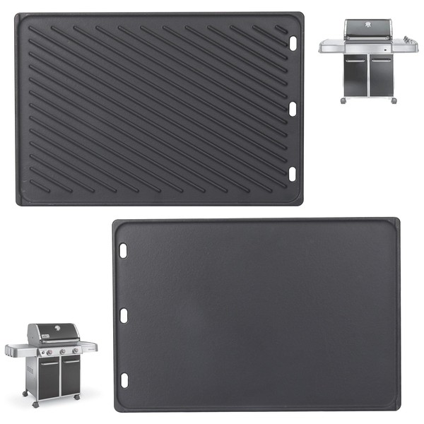 PETKAO 7524 Reversible Cast Iron Griddle for Weber Genesis Grill