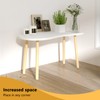 Funecy Mango Coffee Table Low Table with 4 Solid Wood