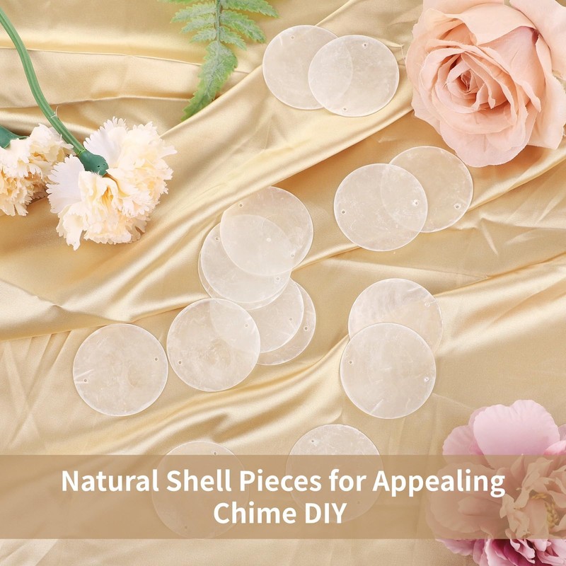 2 Inch Capiz Shells, 180 Pcs Round Natural Shells, Round