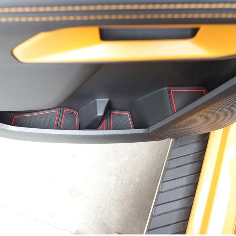 19Pcs Door Slot Mat Compatible with Ford Ranger XL/XLT/Lariat/Raptor 2023