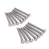 50Pcs Cheese Head Slot Screw A2-70 Stainless Steel, Flat Smooth