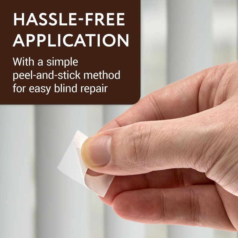 Impresa Clear Vertical Blind Repair Tabs - 50 Clear, Stick-On