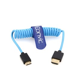 EONVIC 8K Standard HDMI to Mini HDMI Blue Braid Cable 18Gbps 2.1 High Speed 1080p HD Cable for HDSLR Cameras, TV, PC, Laptop, MacBook, Monitor