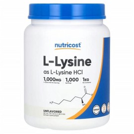 Nutricost l-Lysine Unflavored 1kg (35.7oz) NCS-57145, 1kg, 1 piece / Nutricost l-라이신 무맛 1kg(35.7oz) NCS-57145, 1kg, 1개
