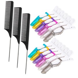 Beavorty Hair Clips Set Tail Comb Tight Clips Styling Tool for Barbershop Hair Salon Supplies