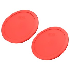 Pyrex 7402-PC 6/7 Cup Red BPA-Free Plastic Lid (2-Pack) - Made in USA
