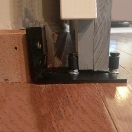 Adjustable Wall Mounted Stay Roller for Sliding Barn Door, Black Powder Coated Bottom Guide Stay Roller,Adjustable Floor Hardware