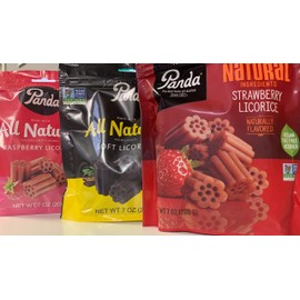 Panda Licorice Chews, Non-GMO, Vegan, Kosher and All Natural (Variety Pack of 3)