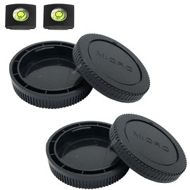 Body Cap & Rear Lens Cap Cover for Olympus E-M10 Mark IV III II E-M1 E-M5, Panasonic Lumix G9 G7 G95 G85 GH6 GH5 GH5S GH4 GH3 GX85 GX9 GX8 GF9 GF10 More Micro Four Thirds Camera and Lens Accessories