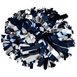Epic Blue/Grey Cheer Leaders (2-Color) Metallic 6" Pom (Each) 6" POM (Each)