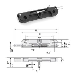 ZYAMY 2PCS Spring Loaded Locks for Industrial Equipment Doors Zinc Alloy Barrel Flush Bolt Sliding Round Bolt for Industrial Equipment Door Locks