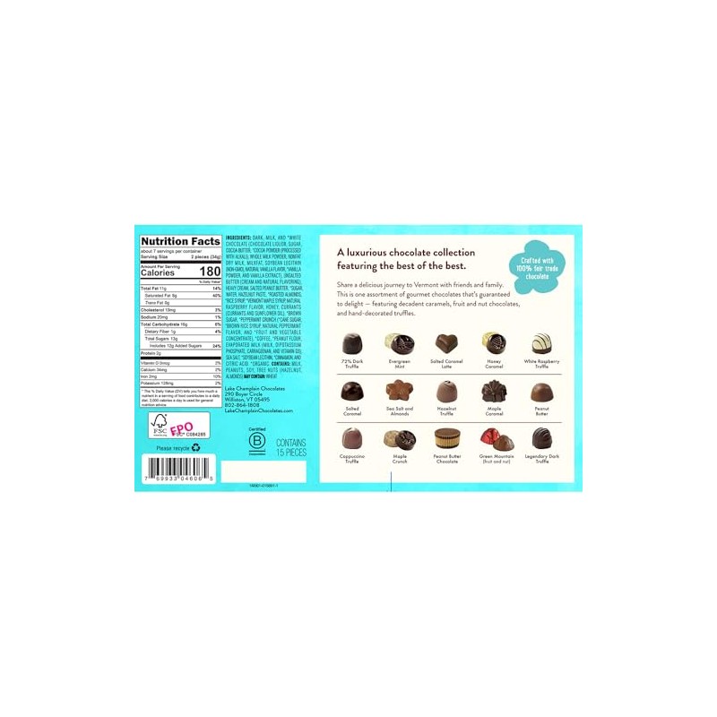 LAKE CHAMPLAIN CHOCOLATES Spring Chocolate Assortment 15-Piece, 9.1 OZ