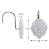 Creative Scents Vintage White Shower Curtain Hooks - Set of