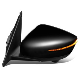 Auto Dynasty NI1320296 Factory Style Driver Left Side Mirror - Manual Folding | Power Adjust | Heated Glass | Turn Signal | Blind Spot Detection Camera - Compatible with Kicks 18-20, Paint to Match