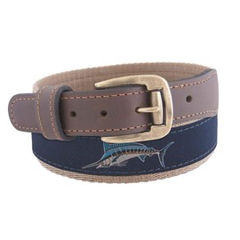 ZEP-PRO Action Marlin Roller Buckle Ribbon Belt-Navy-36