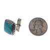 Mens Turquoise Cuff Links, Sterling Silver, 20mm