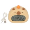 Capybara Alarm Clock for Kids, Rechargeable Tabletop Alarm Clock with