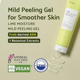 iUNIK Lima Humedad Suave Gel Peeling 4.23 Fl Oz – Iluminador, Exfoliante, Limpieza Profunda, Brillante – Suave con AHA, Complejo Frutas – Control Sebo Clear Dead Skin Células Blackhead Pore Minimizar los poros