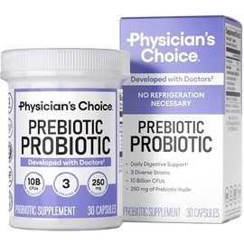 Physician's CHOICE Prebiotic-Probiotic - Multi-Strain Probiotics & Synergistic Prebiotics -Designed for Digestive Health, Supporting Gut Microbiome - 