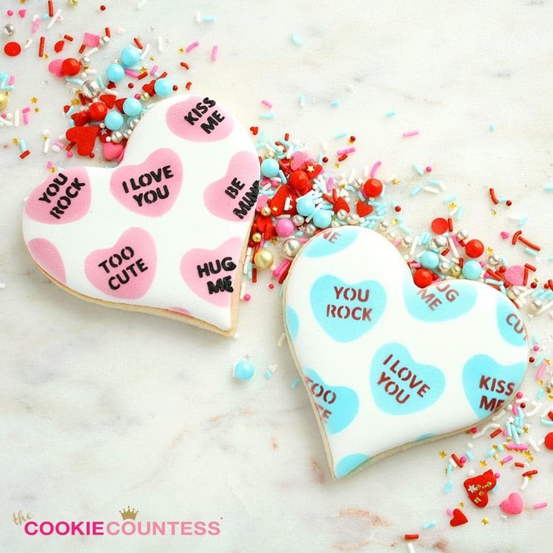 2 Piece Mini Conversation Hearts Stencil