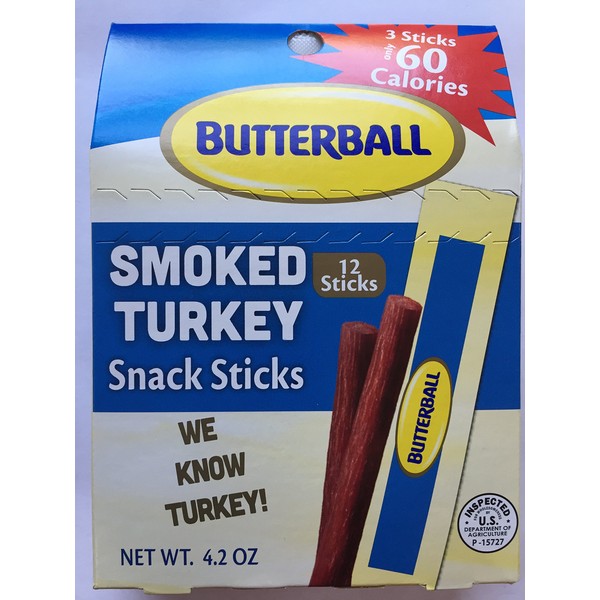 Butterball Smoked Turkey Snack Sticks 4.2 oz - 3 Pack