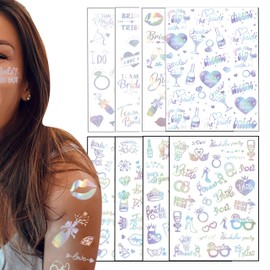 Bridal Metal Tattoos, Bridal Flash Temporary Tattoos, Bachelorette Party Decorations,Cheers Bachelorette Tattoos, Bridesmaid Accessories (Set B)