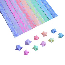 Origami Star Paper, Luminous Star Paper, Glow in the Dark, 600 Sheets, 10 Colours, Suitable for Birthday Gifts, Christmas Decorations etc