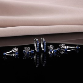 Morfetto 925 Sterling Silver Hypoallergenic Earrings Set for Multiple Piercing Dainty 14K Gold Plated Stud Huggie Small Hoop Earrings for Women Trendy Cute Earring Stacks for Sensitive Ears Silver 8