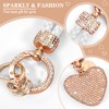 Heveer Heart Key Fob Car Keyring with Sparkling Rhinestones Rhinestone
