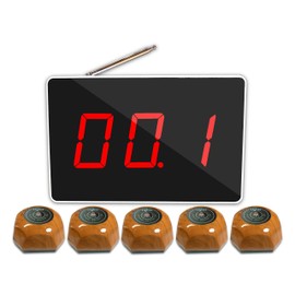 WBway LT-323A Wireless Chime for Commercial Use, Basic Set (Main Unit + 5 Portable units), Additional Portable Units, Stores, Restaurants, Nursing Facilities, Staff Calls, Cordless Chime, Nurse Call, Intercom, Call Bell