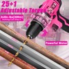 ThinkLearn Tool Kit with 20V Cordless Drill(265in-lbs), Pink Drill Set