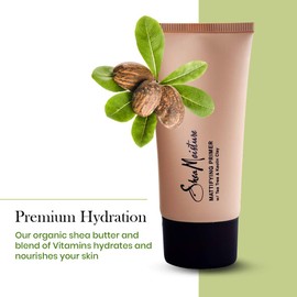 SheaMoisture Mattifying Primer - Matte Face Primer Hydrates and Balances Skin - Made with Organic Shea Butter, Tea Tree and Kaolin Clay (Good for oily, acne prone or sensitive skin) (2 Pack (3.4oz))
