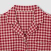 JAJU [JAJU/자주] 여 플란넬 파자마 세트_다크레드 [JAJU] Women's Flannel Pajama
