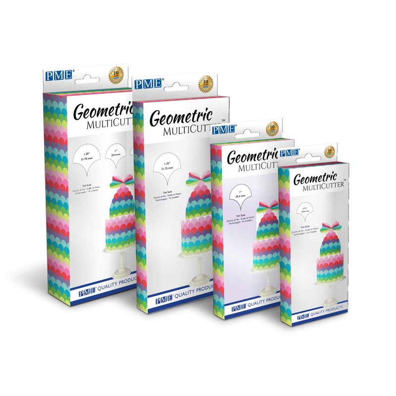 PME Geometric Multicutters for Cake Design-Fish Scale-small, Medium & Large