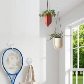 Ganchos adhesivos para decoración de pared y techo: paquete de 4 unidades de 3 libras, resistentes sin taladro, giratorios de 360°, ajustables para colgar acentos en el hogar, luces, plantas
