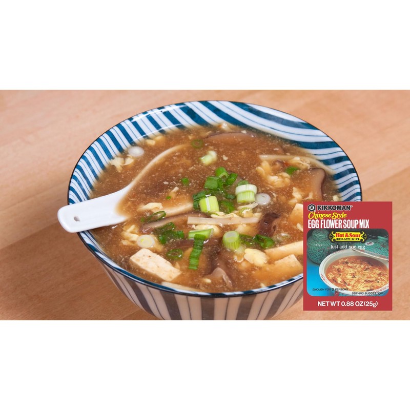 Kikkoman Egg Flower Soup Mix Hot and Sour, 0.88 oz