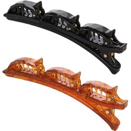 2 Pcs Double Layers Twist Band French Braider Hair Tool Fashion Double Layer Band Twist Plait Clip Front Hair Clips Hairpin Headband Beauty Tool Women's Fashion Headbands