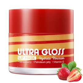 ARCHIDATE Lip Sleeping Mask for Dry Lips, Overnight Lip Mask, Deep Hydration, Restores Softness, Nourishes Dry Chapped Lips, Enriched with Natural Strawberry Extract & Vitamin E, Smooth Fine Lines