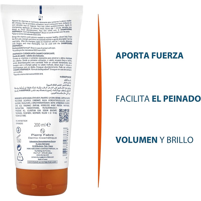 Ducray Anaphase+ Acondicionador Fortalecedor Anticaida 200ml