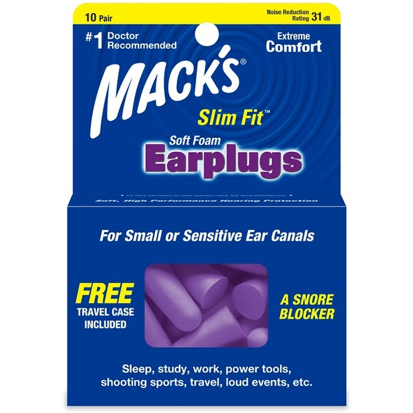MACK'S Slim Fit Ear Plugs - 5 Pairs